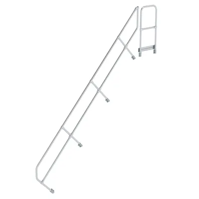 Produktbild von Günzburger Steigtechnik zweiter Handlauf für Treppe mit Plattform 45° mit 14 Stufen - 600514