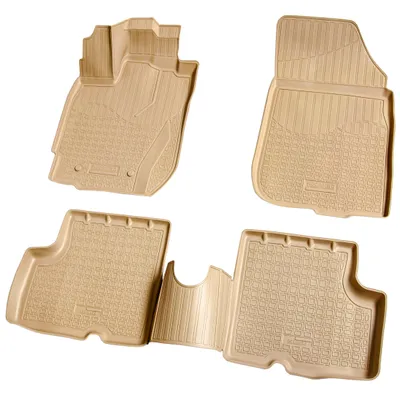 Produktbild von 3D Gummi Fussmatten für DACIA Duster | BJ 2010 - 2017 | beige passgenau mit Rand