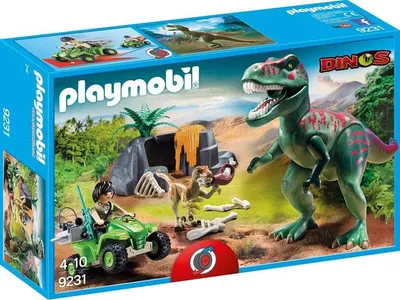 Image de PLAYMOBIL 9231T Rex Angriff Dinosaurier Jeu d'aventure à partir de 4 ans