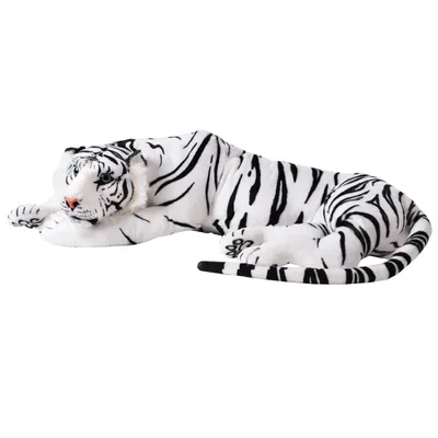 Produktbild von TE-Trend Kuscheltier Weißer Tiger XXL Plüschtier Stofftier liegend 70cm