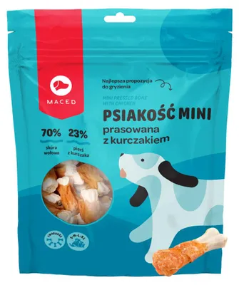Produktbild von Maced Kauknochen Hundesnack Psiakość Mini Pressed mit Hähnchen 500g