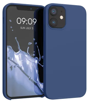 Produktbild von kwmobile Handyhülle für iPhone 12 mini Hülle, für iPhone 12 mini Case - Hülle Silikon - kabelloses Laden - Dunkelblau