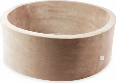Image de Piscine à balles 110x40 Velours doux beige foncé - Sans balles / Sans balles