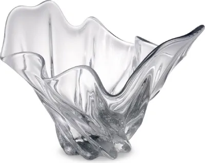Produktbild von Casa Padrino Luxus Schüssel 42 x 27 x H. 25 cm - Moderne Deko Schüssel aus mundgeblasenem Glas - Deko Accessoires - Luxus Qualität