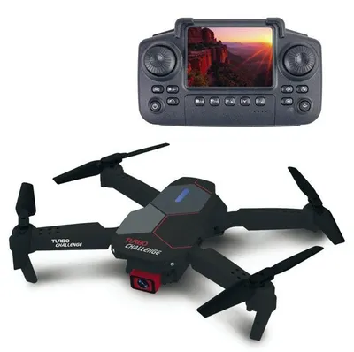 Immagine prodotto di Drone con doppia fotocamera, telecomando con schermo, 2 batterie, 20 km/h, Turbo Challenge 400329, Dai 14 anni in su