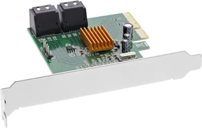 Obrázek produktu pro InLine® 76617D Karta rozhraní, 4x SATA 6Gb/s, se 4x SATA, RAID 0,1,10,JBOD, PCIe 2.0 (PCI-Express)