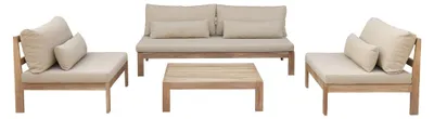 Produktbild von Gartenlounge Teakholz massiv Taupe Outdoor