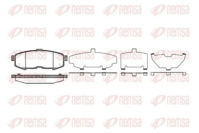 Produktbild von REMSA Bremsbeläge Satz Hinten Bremsklötze für MAZDA MPV II (LW) 1160.00