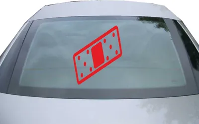 Produktbild von Indigos UG - Aufkleber Heckscheibe & Motorklappe DE2177 - rot - 600x257 mm - JDM Pflaster - Auto Scheiben Fenster Heckklappe Tuning Racing JDM - Die cut