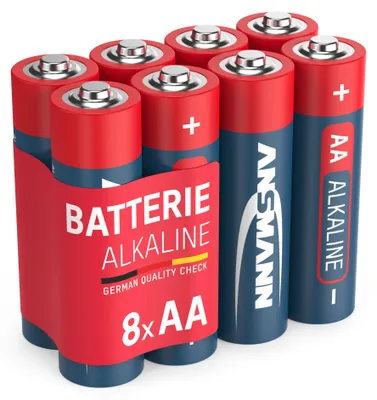 Produktbild von 8x ANSMANN Alkaline Batterie AA Mignon 1,5V - LR6 AM3 MN1500 (8 Stück)