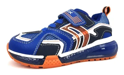 Produktbild von Geox Bayonyc Kinderschuhe Jungen Halbschuhe Klett Sneaker Blau Freizeit, Schuhgröße:32 EU