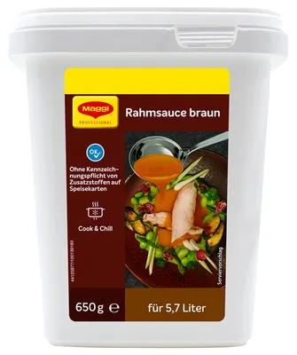 Zdjęcie produktu dla Maggi® 5035820007 Maggi® Delikatess Rahm Sauce braun 650,0 g