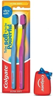 Image de COLGATE Ultra Soft Brosse à dents, lot de 2 1 paquet - 2 pièces.
