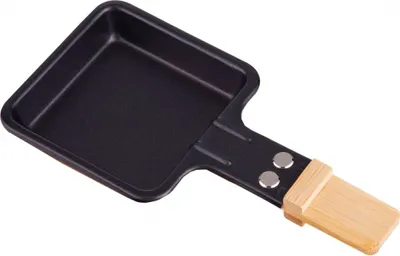Produktbild von Syntrox Germany Raclette-Pfännchen viereckig 2er Set mit Bambusgriff