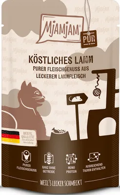 Image de Mjamjam Quetschie : délicieux agneau pur, 125 g x 12