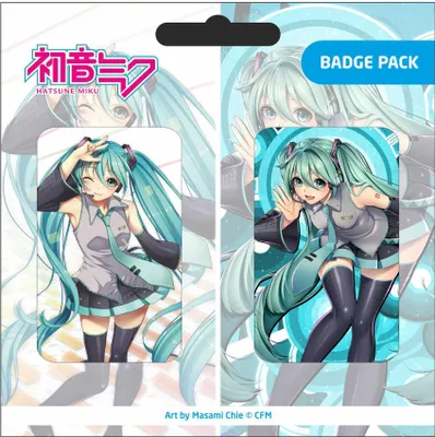 Produktbild von Hatsune Miku Ansteck-Buttons Doppelpack Set D