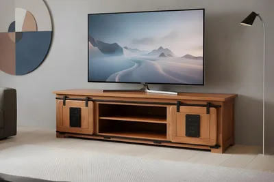 Produktbild von Lowboard TV-Board Akazie massiv nussbaumfarben 180 x 55 x 50 cm LIBRO