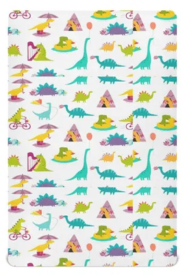 Productafbeelding van Zacht Hoeslaken voor Babywieg met Dinosaurus Patroon