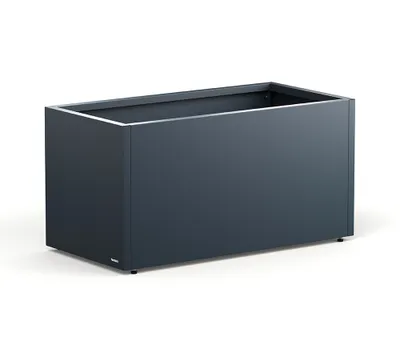Produktbild von Herstera Garden Metall Pflanzkübel Cube Anthrazit 100x50x50 cm