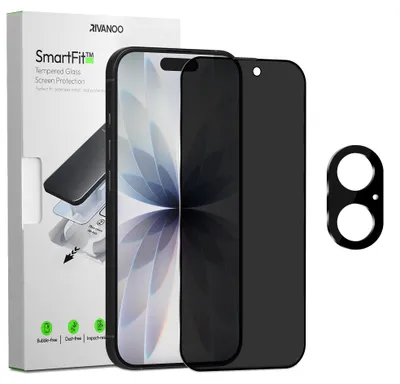 Obrázok produktu pre 1-balenie iPhone 17 Ochranné sklo na displej Privacy & 1-balenie ochrana objektívu - Tvrdené sklo | [Automatická inštalácia] - Bez bublín