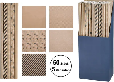 Produktbild von Geschenkpapier nature, all year 65613