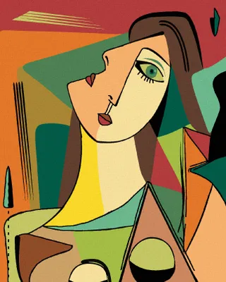 Produktbild von Zuty - Malen nach Zahlen - ABSTRAKTE FRAU IM KUBISCHEN STIL, 40x50 cm, mit Keilrahmen (bereits gespannt)