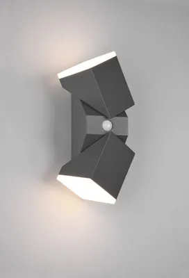 Produktbild von lightling Alva LED Wandleuchte, Bewegungssensor und Orientierungslicht, anthrazit, Druckguss Aluminium, 7 Watt, 11x9x28 cm