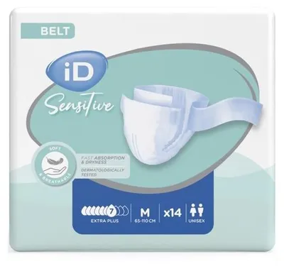 Image de iD Sensitive Belt Extra Plus Medium - 8 paquets de 14 protections