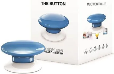 Zdjęcie produktu dla Fibaro The Button, Bezprzewodowy, Alarm, Niebieski, 50 m, 868.4/869.8 MHz, 1 szt.