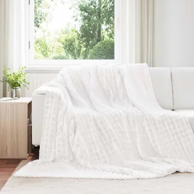 Produktbild von PUEAZU Wohndecke Weiß 240 x 220 cm 1.37 kg Fleece - Decken &25043