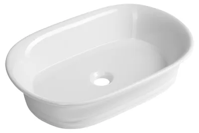 Immagine prodotto di Lavabo da appoggio in Vetroceramica TIVOLI, 55x38 cm, bianco