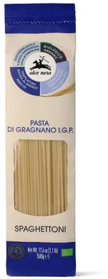 MAKARON (SEMOLINOWY - PASTA DI GRAGNANO) SPAGHETTONI BIO 500 g - ALCE NERO