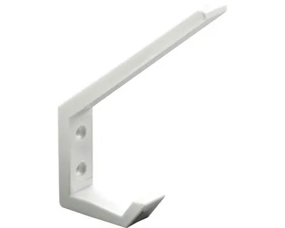 Produktbild von Hettich Hut- & Mantelhaken 13,5 x 1,8 x 9,0 cm Kunststoff weiß - 1 Stück