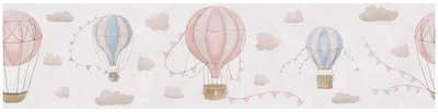 Immagine prodotto di Profhome 771351-GU Carta da parati per bambini Nuvole opaca crema beige blu rosa 5 m