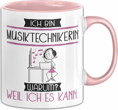 Produktbild von Musiktechnikerin Tasse Geschenk Ich Bin Musiktechnikerin Warum Weil Ich Es Kann Geschenkidee Geburtstag (Rosa)