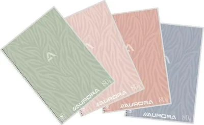 Zdjęcie produktu dla Aurora – notes A4 linia 120 stron 80 g wzory różne | 10 sztuk