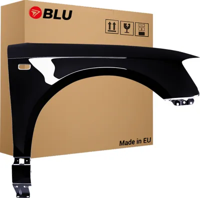 Zdjęcie produktu dla BLU Błotnik pasujący do Audi A3 8P II-generacja LY9B Prawy Czarny BrillantSchwarz | 2003-2008 | Przedni Przód | Lakierowany | Gotowy do montażu  | Stal