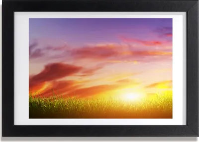Produktbild von Bild 30x20 MDF-Rahmen, Wandkunst Sonnenuntergang