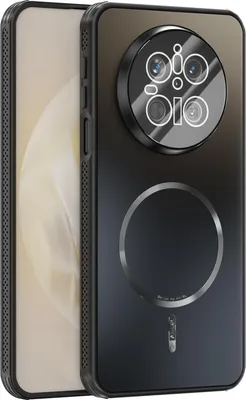 Image de Coque magnétique pour Huawei Mate 70, coque mate PC+TPU avec protection des lentilles, coque résistante aux chocs avec dissipation de la chaleur Noir
