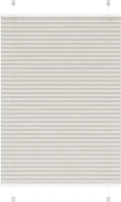 Zdjęcie produktu dla Roleta plisowana jasnoszara 85x100 cm Szerokość tkaniny 84,4 cm