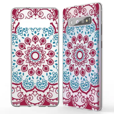 Obrázok produktu pre NALIA puzdro pre Samsung Galaxy S10, motív puzdra na mobilný telefón silikónové puzdro ochranný kryt červená mandala