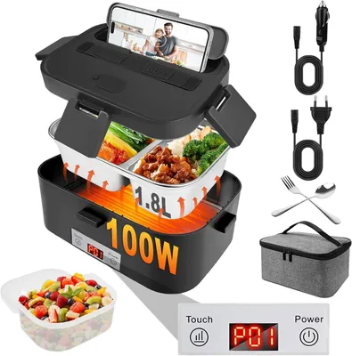 Elektrische Lunchbox 100 W 3-in-1 beheizbar für Auto 1,8 l