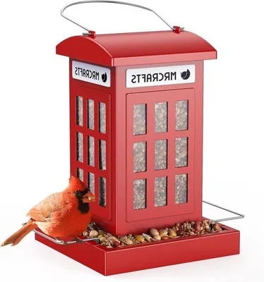 Produktbild von Vogelhaus aus Metall, wetterfest, mit Telefonkasten, zum Aufhängen