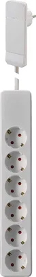 Produktbild von GEBRO Steckdosenleiste 104716, 6-fach, mit Flachstecker SmartPlug, weiß