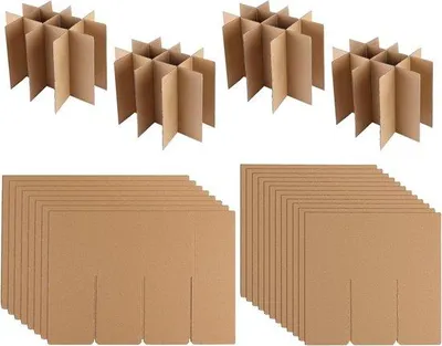 Obrázek produktu pro 4 skleněné přepážky do stěhovacích krabic, sada do kuchyňských boxů, 406 × 305 × 305 cm, karton
