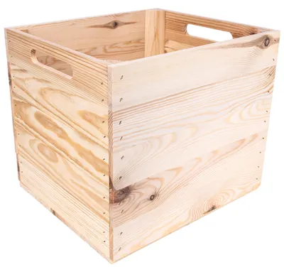Productafbeelding van Creative Deco Natuurlijke Houten Kist Kallax, 33 x 37 x 33 cm