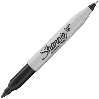 Zdjęcie produktu dla Sharpie Twin Tip, Czarny, Końcówka cienka, Czarny, Szary, Cienka /Ultra Cienka, 0,5 mm, 0,9 mm