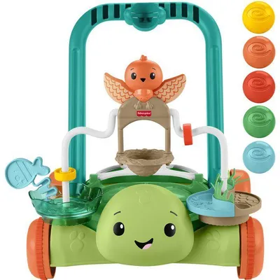Image de Jouet d'éveil - FISHER-PRICE - Trotteur tortue JKD63 - Interactif - Activités 360° - Balles