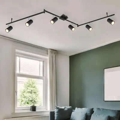 Produktbild von Deckenleuchte, Spots beweglich, schwarz matt, L 180 cm
