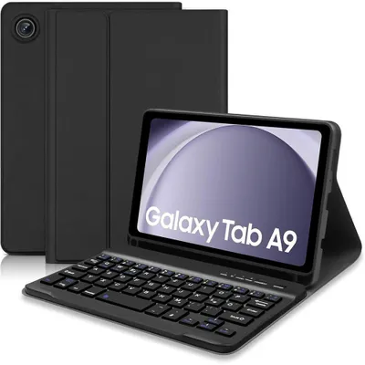 Image de Coque Clavier pour Samsung Galaxy Tab A9 (8,7 Pouces) Protection Synthécuir avec Clavier Magnétique Bluetooth